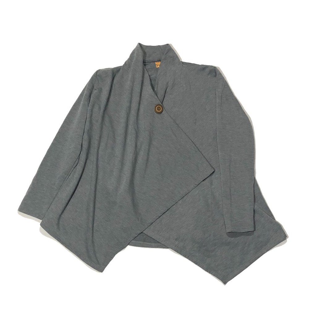 Harper Canyon Womens Size XL (14/16) Heather Gray Wrap Sweater Cardigan Jacket